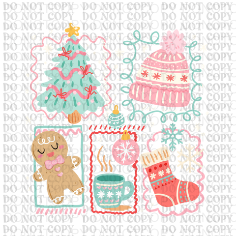 Christmas Collage DTF or Sublimation Transfer