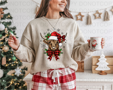 Christmas Cow DTF or Sublimation Transfer
