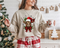 Christmas Cow DTF or Sublimation Transfer
