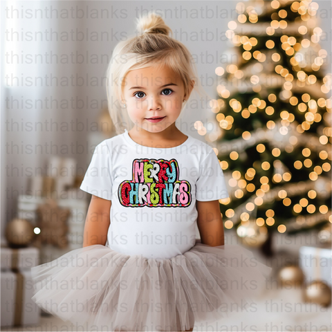 Christmas Doodle DTF or Sublimation Transfer