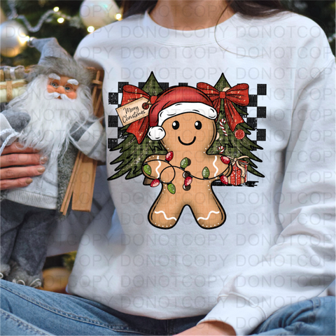 Gingerbread Christmas DTF or Sublimation Transfer