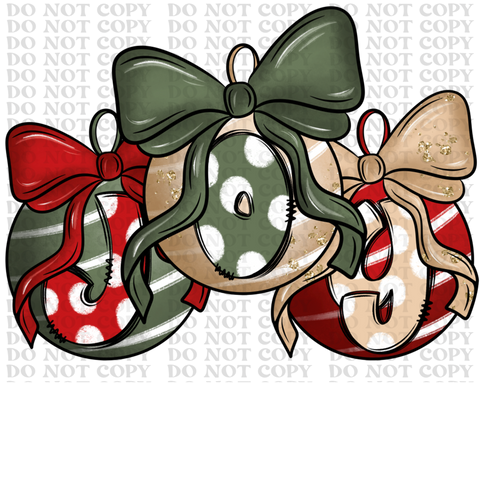 Christmas Ornaments DTF or Sublimation Transfer