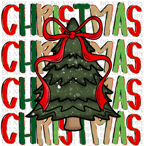 Christmas Stacked DTF or Sublimation Transfer