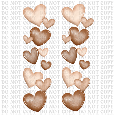 Coffee Hearts DTF or Sublimation Transfer