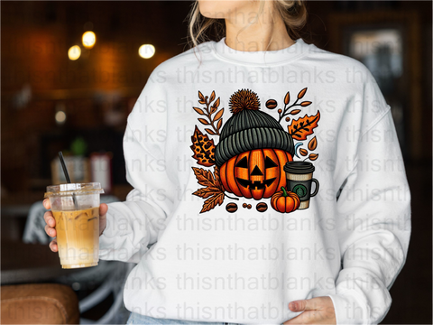 Coffee Pumpkin DTF or Sublimation Transfer