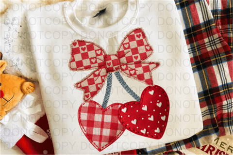 Coquette Heart Bow DTF or Sublimation Transfer