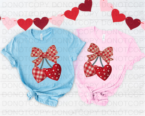 Coquette Heart Bow DTF or Sublimation Transfer