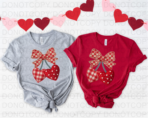 Coquette Heart Bow DTF or Sublimation Transfer