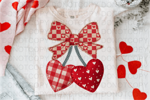 Coquette Heart Bow DTF or Sublimation Transfer