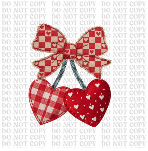 Coquette Heart Bow DTF or Sublimation Transfer