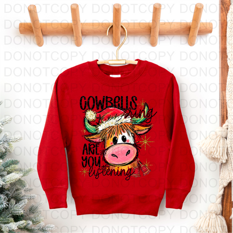 Cowbells Ring DTF or Sublimation Transfer