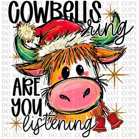Cowbells Ring DTF or Sublimation Transfer