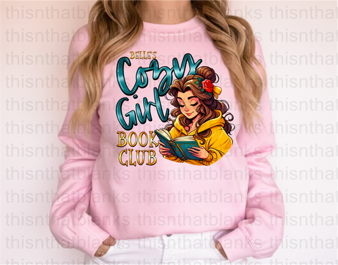 Cozy Girl Book Club DTF or Sublimation Transfer