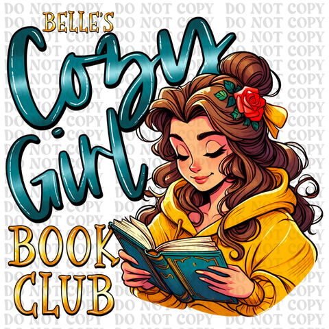 Cozy Girl Book Club DTF or Sublimation Transfer
