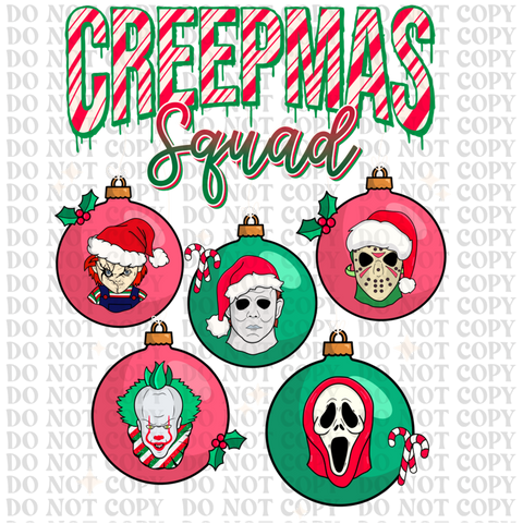 Creepmas Squad DTF or Sublimation Transfer