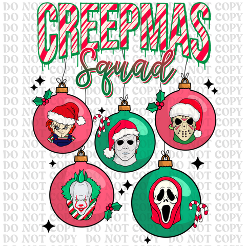 Creepmas Squad DTF or Sublimation Transfer