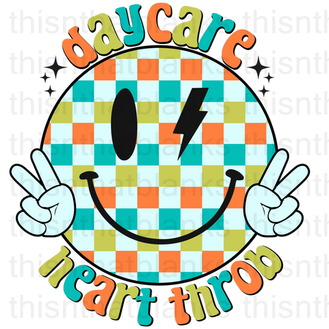 Daycare Heart Throb Sublimation Or DTF Transfer