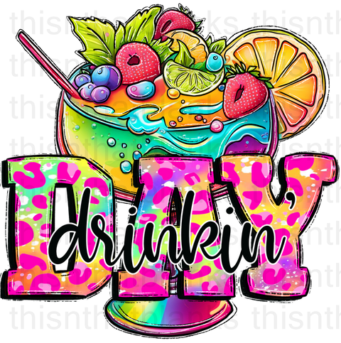 Day Drinking Sublimation or DTF Transfer