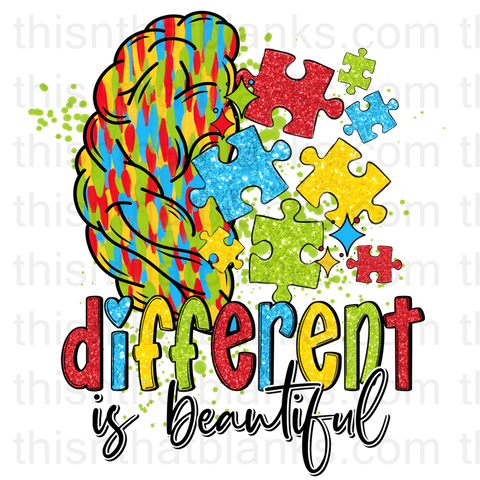 Different Is Beautiful Sublimation or DTF Transfer