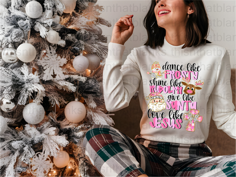 Dance Shine Give Love DTF or Sublimation Transfer