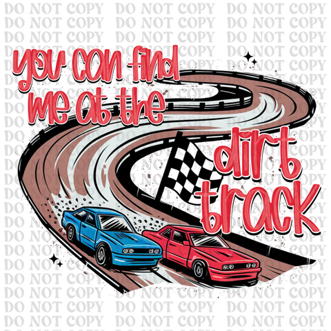 Dirt Track DTF or Sublimation Transfer
