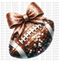 Rhinestone Bow Football DTF or Sublimation Transfer