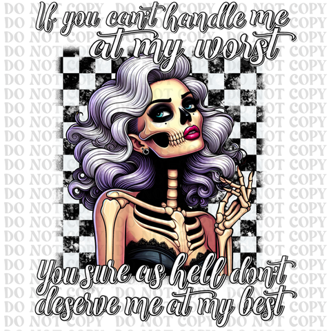 Don't Deserve Me DTF or Sublimation Transfer
