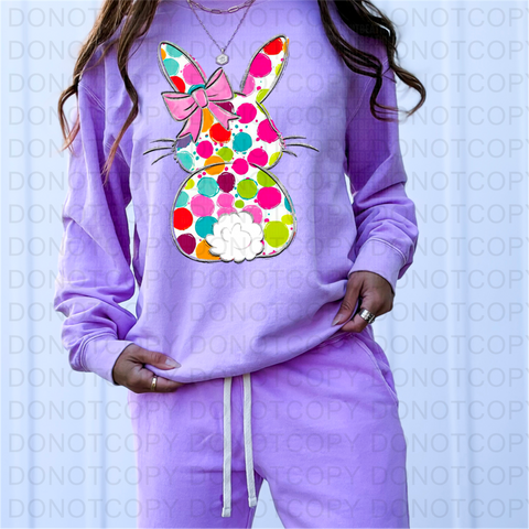 Dotted Bunny DTF or Sublimation Transfer