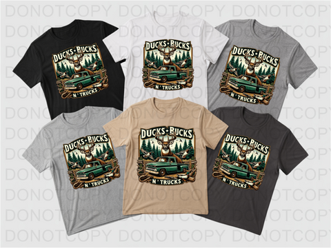 Ducks and Bucks DTF or Sublimation Transfer