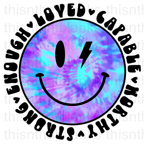 Enough Smiley Sublimation Or DTF Transfer