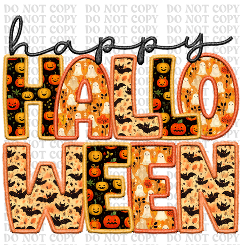 Embroidery Halloween DTF or Sublimation Transfer