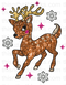 Reindeer Faux Glitter Sublimation or DTF Transfer