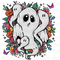 Floral Ghost Halloween Sublimation or DTF Transfer