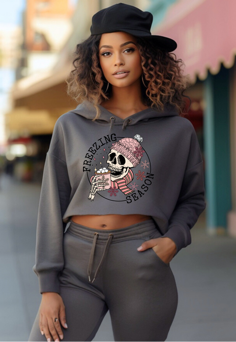 Freezing Season Pink Skellie Sublimation or DTF Transfer