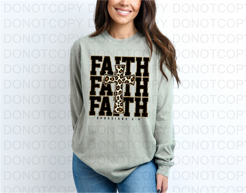 Faith Cross DTF or Sublimation Transfer