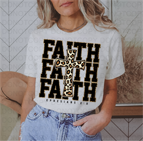 Faith Cross DTF or Sublimation Transfer