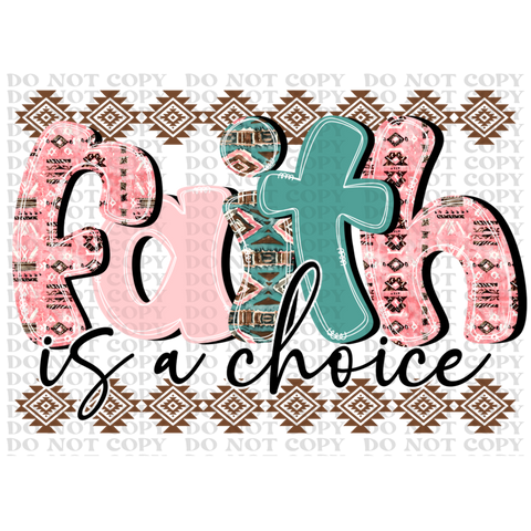 Pink Faith DTF or Sublimation Transfer