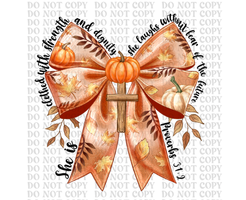 Fall Bow DTF or Sublimation Transfer