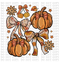 Fall Floral Pumpkin DTF or Sublimation Transfer