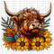 Highland Fall Cow DTF or Sublimation Transfer