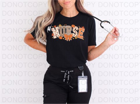 Fall Nurse DTF or Sublimation Transfer