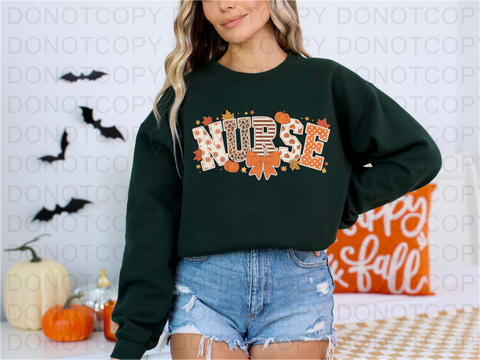 Fall Nurse DTF or Sublimation Transfer