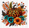 Holographic Leopard Pumpkin DTF or Sublimation Transfer