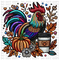 Fall Rooster DTF or Sublimation Transfer