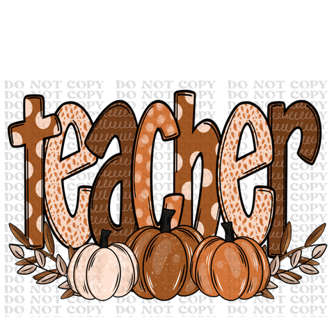 Fall Teacher DTF or Sublimation Transfer