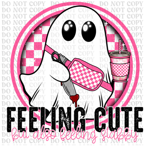 Feeling Cute Ghost DTF or Sublimation Transfer