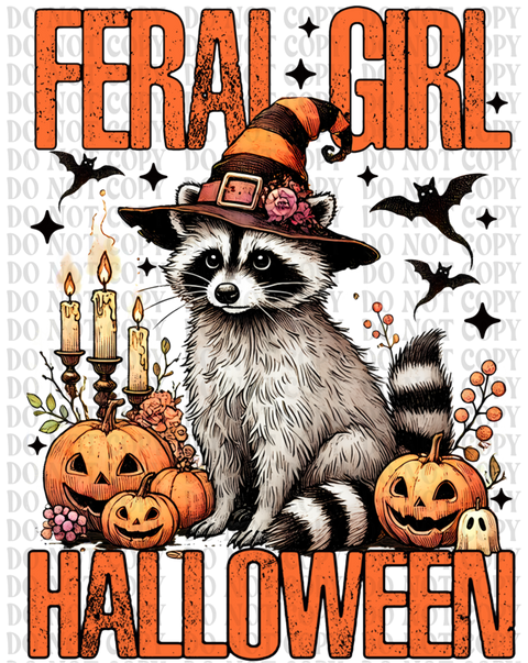Feral Halloween DTF or Sublimation Transfer