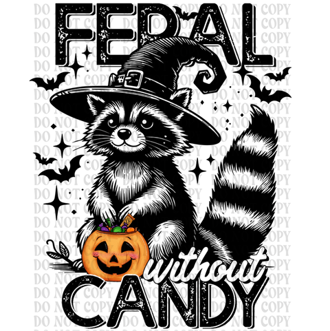 Feral Halloween Candy DTF or Sublimation Transfer