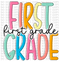 First Grade Pastel DTF or Sublimation Transfer