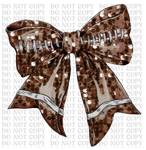 Football Bow Set DTF or Sublimation Transfer